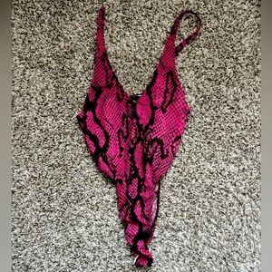 Snakeskin body suit